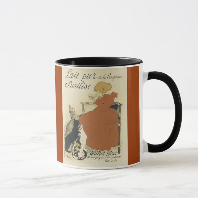 Cats and girl (French) coffee mug (Right)