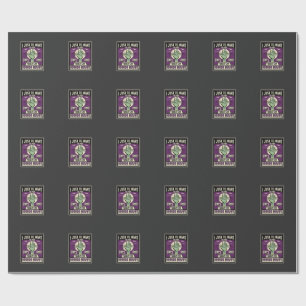 Cats And Horror Movies Halloween Design Wrapping Paper