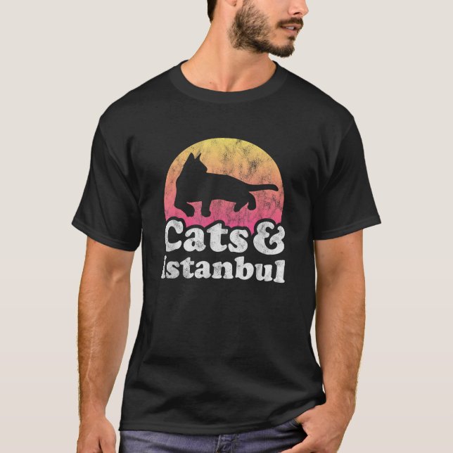 Cats and Istanbul Turkey Men s or Women s Cat  T-Shirt (Front)
