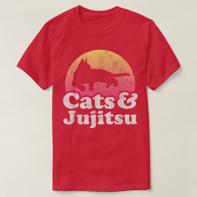 Cats and Jujitsu Men's or Women's Cat  T-Shirt (Design Front)