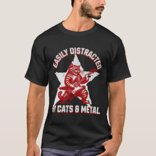 Cats And Metal Fan Music Metalhead Heavy Rock Star T-Shirt