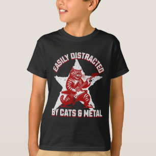 Cats And Metal Fan Music Metalhead Heavy Rock Star T-Shirt