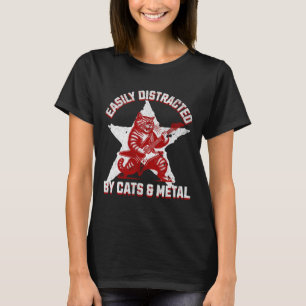 Cats And Metal Fan Music Metalhead Heavy Rock Star T-Shirt