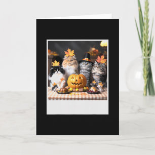 Cats And Mice Autumn Feast – Funny Thanksgiving Ha Card