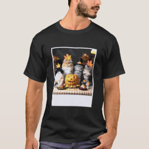 Cats and Mice Autumn Feast Funny Thanksgiving Hall T-Shirt