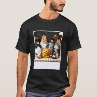 Cats and Mice Autumn Feast Funny Thanksgiving Hall T-Shirt