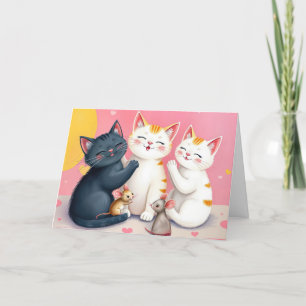 Cats and Mice Getting Older Birthday Humour Card