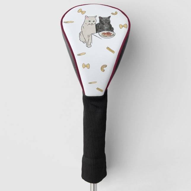 Cats and pasta cute  golf head cover (Front)