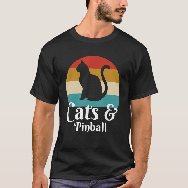 Cats And Pinball T-Shirt (Front)
