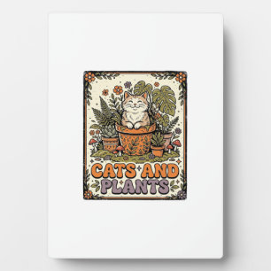 Cats And Plants Cat Plants Cottagecore Vintage Plaque