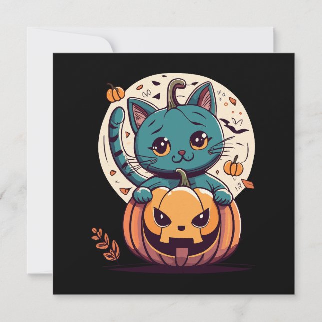 Cats and Pumpkins for a Happy Halloween! (Front)