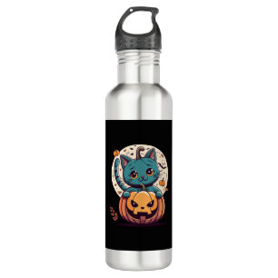 Cats and Pumpkins for a Happy Halloween! 710 Ml Water Bottle