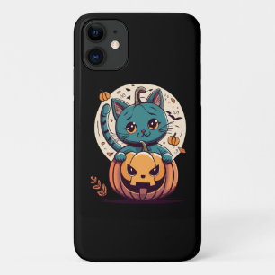 Cats and Pumpkins for a Happy Halloween! iPhone 11 Case