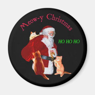 Cats and Santa Magnet