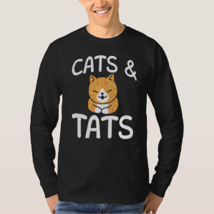 Cats And Tats Here  Cat  Tattoo Artist Ink Tattoo T-Shirt