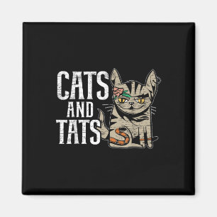 Cats And Tats Inking Tattoo Lover Tattooing Kitty Magnet