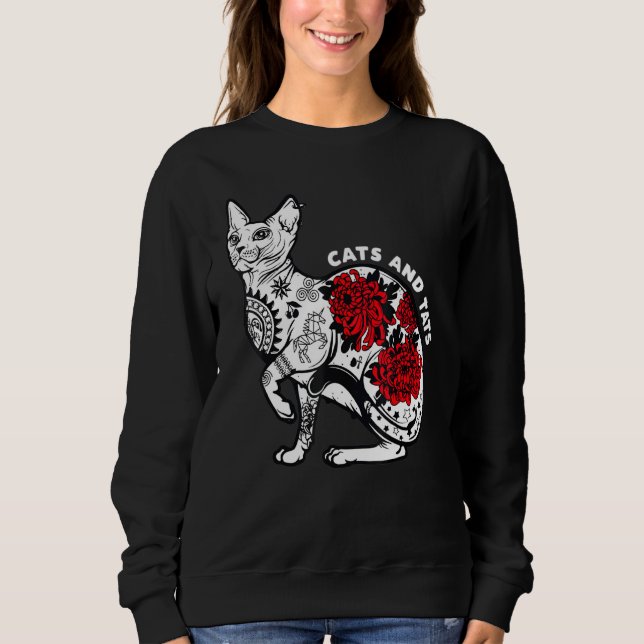 Cats And Tats Tattoos Tee Kitten Tattoos (Front)