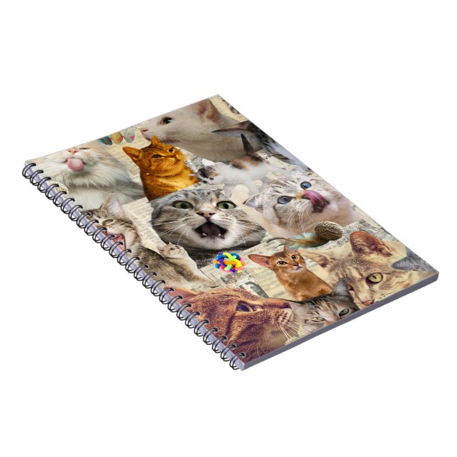 Cats and Toys Collage Notebook (Right Side)