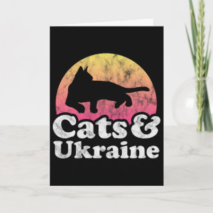 Cats And Ukraine Men's Or Women's Cat  Card