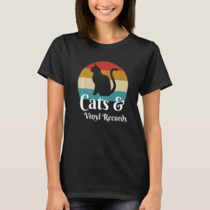 Cats And Vinyl Records T-Shirt