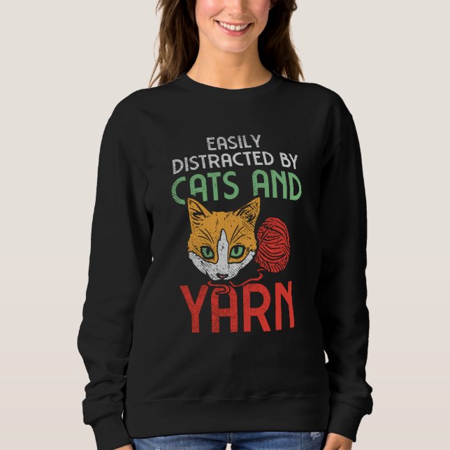 Cats And Yarn Sweatshirt (Front)