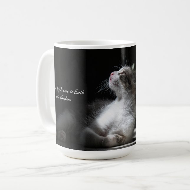 Cats are Angels cat mug (Front Left)