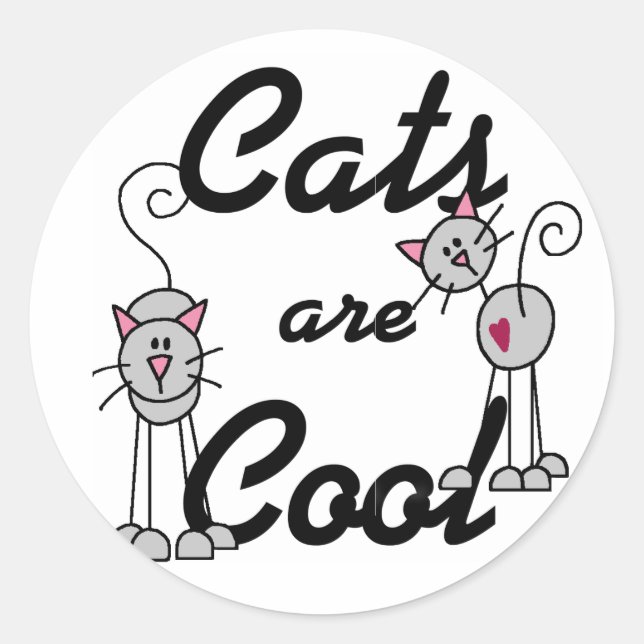 Cats Are Cool Sticker (Front)