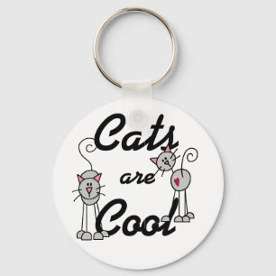 Cats Are Cool Tshirts and Gifts Key Ring