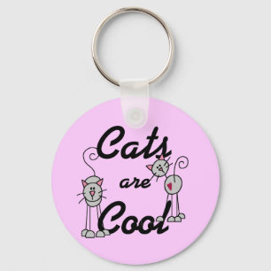 Cats Are Cool Tshirts and Gifts Key Ring