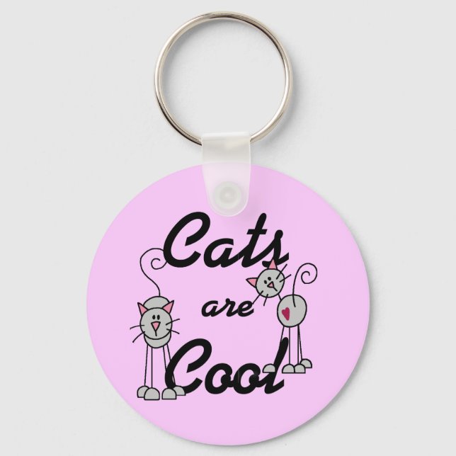 Cats Are Cool Tshirts and Gifts Key Ring (Front)