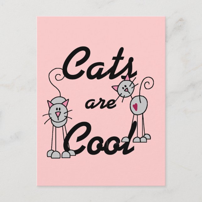 Cats Are Cool Tshirts and Gifts Postcard (Front)