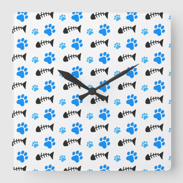 Cats Are Inquisitive Square Wall Clock (Front)