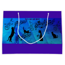 Cats Are Like Music: Music Staffs And Guitars Teal