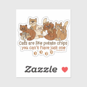 Cats are like potato chips Contour Cut