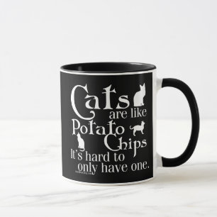Cats are like potato chips... mug