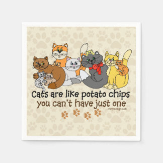 Cats are like potato chips napkin