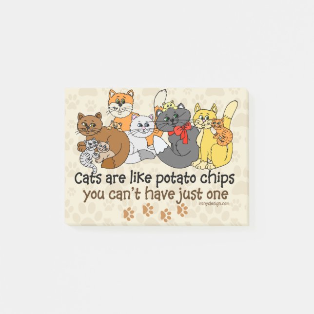 Cats are like potato chips post-it notes (Front)
