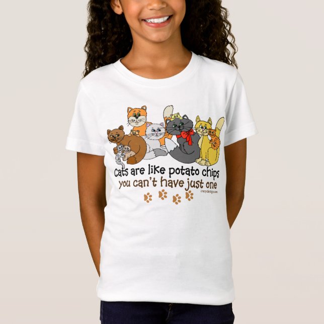 Cats are like potato chips T-Shirt (Front)