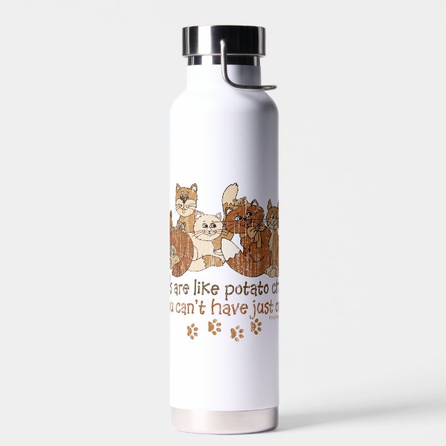 Cats are like potato chips water bottle (Left)