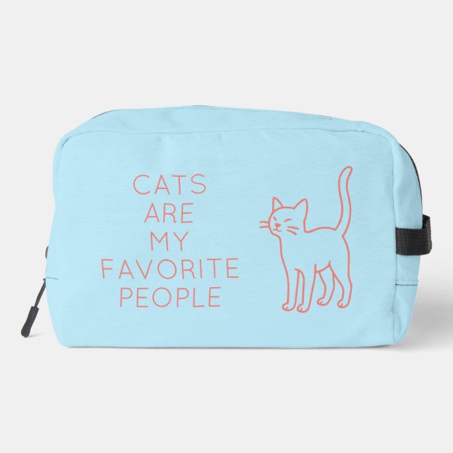 Cats are my favorite people dopp kit (Back)