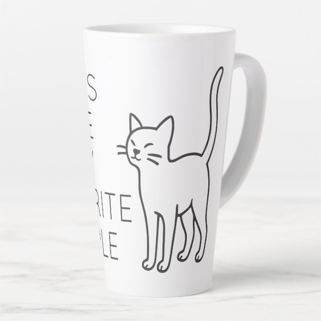 Cats are my favorite people latte mug (Right Angle)