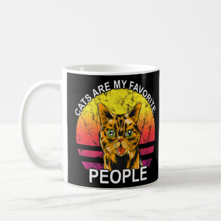 Cats Are My Favourite People Sarcastic And Ironic  Coffee Mug