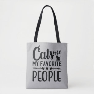 Cats are my Favourite People Tote Bag