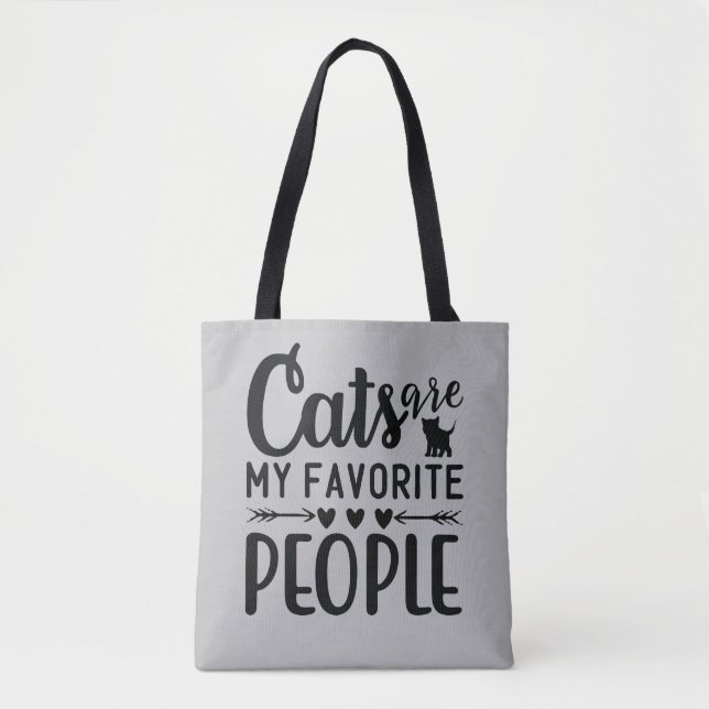 Cats are my Favourite People Tote Bag (Front)