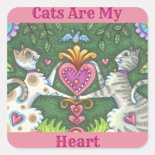 CATS ARE MY HEART STICKER Sheet