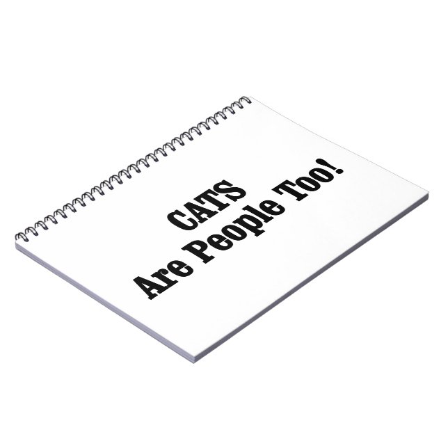 CATS Are People Too! Notebook (Left Side)