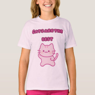 Cats Are The Best Cute Pink Cat  Kawaii T-Shirt   