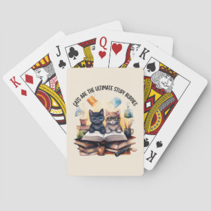 Cats Are The Ultimate Study Buddies Playing Cards
