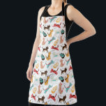 Cats around the world apron<br><div class="desc">Attention all cat lovers!  Here's a fun "around the world" with cats design featuring cats from different countries.  Red,  yellow,  blue,  brown and tan striped cats are jumping,  sleeping and relaxing on this fun kitty cat design.</div>