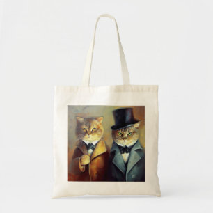 Cats As Holmes and Watson Tote Bag